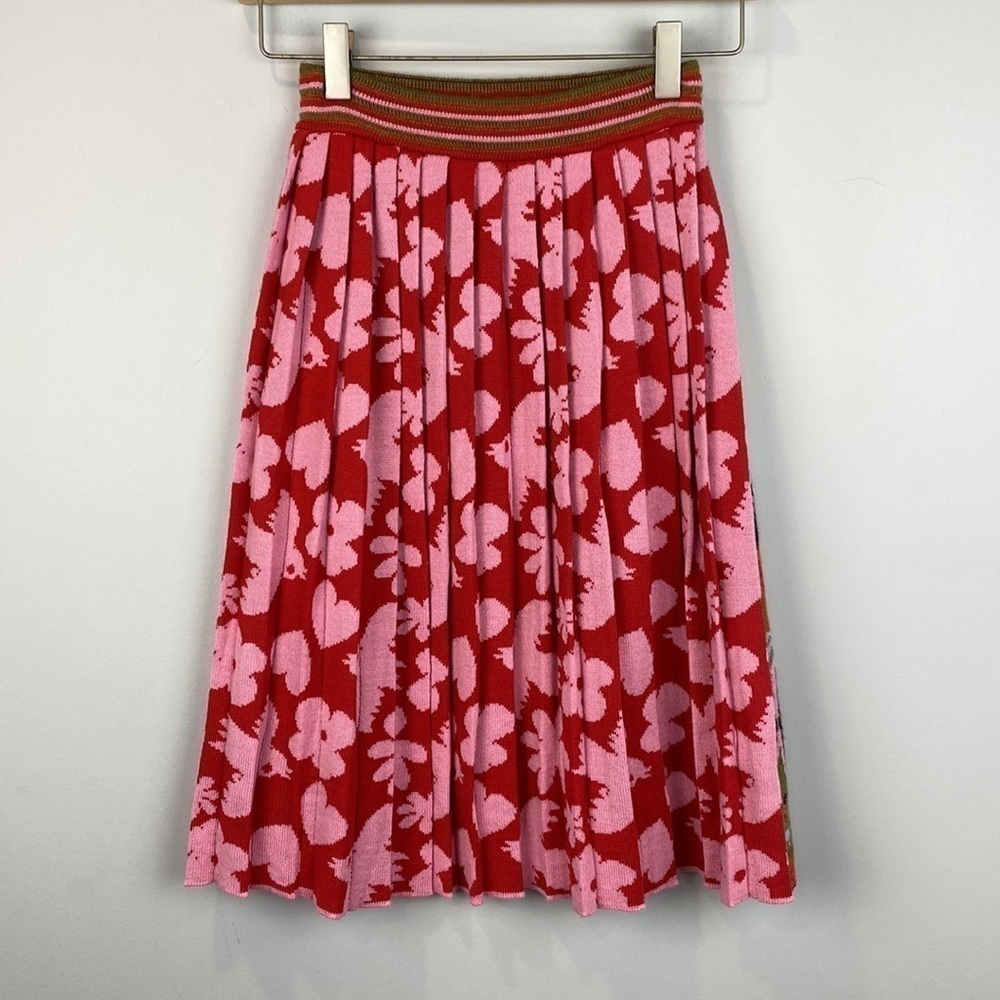 Oilily • pleated print block merino wool skirt